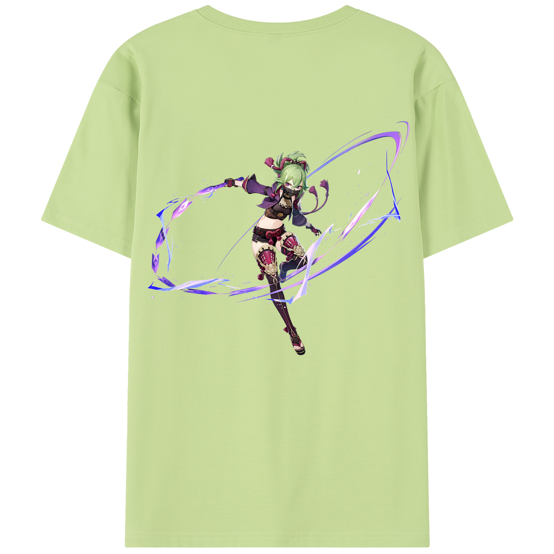 げんし神  久岐忍 くき しのぶ genshin Kuki Shinobu 綿100％半袖Tシャツ（背面プリント）
